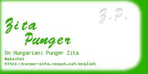zita punger business card